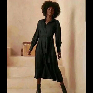 Banana Republic Petite Belted TENCEL Shirtdress